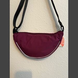 NWT Free People Movement Bulls Eye Sling Bag in Deep Mulberry
